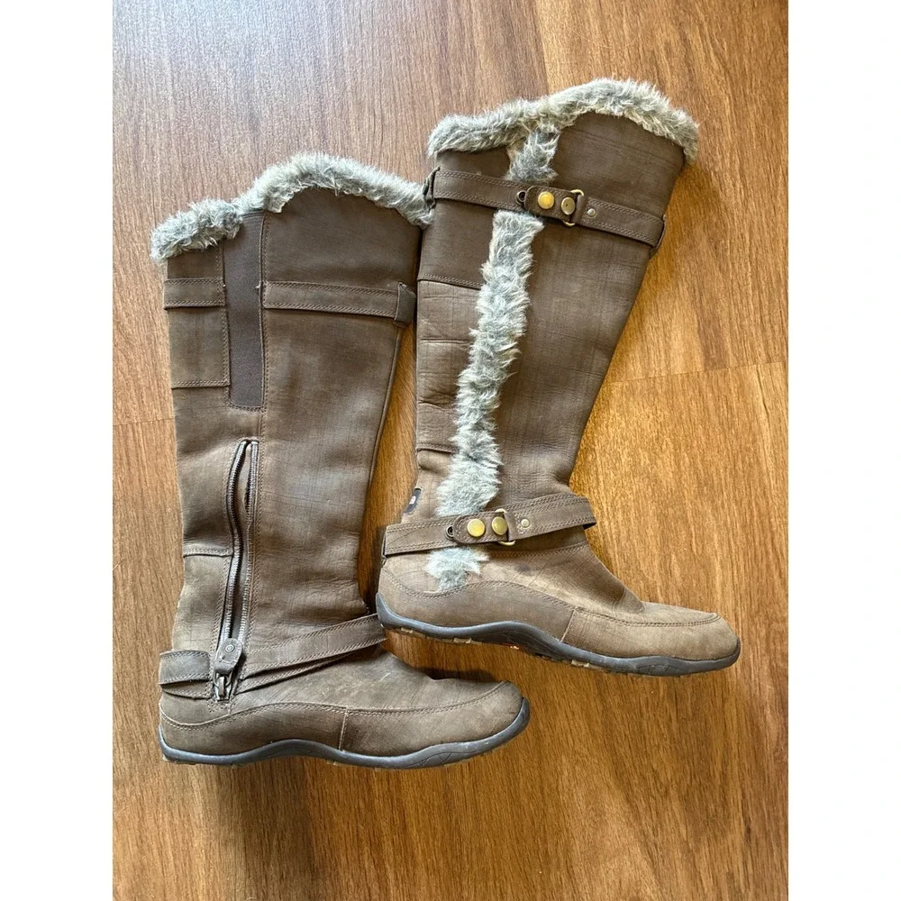 The North Face Brown Primaloft 200g Insulated Faux Fur Tall Boots Womens 6